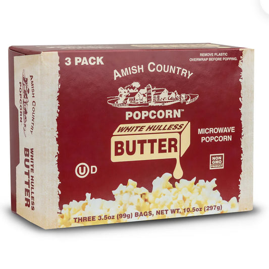 Extra Butter Microwaveable Popcorn - 3 count "Med. White"