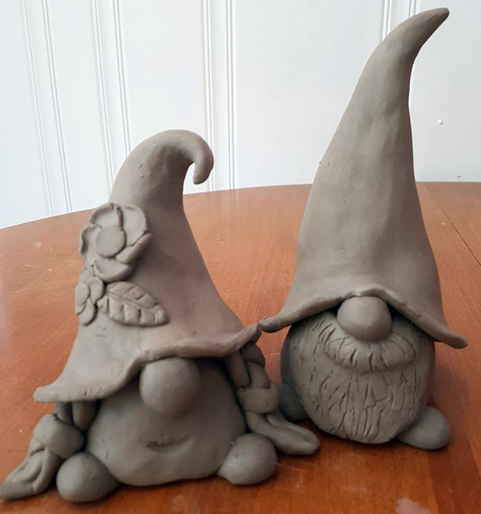 (M) "Gnomes or SANTA" Pottery Class - Tuesday Nov. 24th from 1 to 3 pm