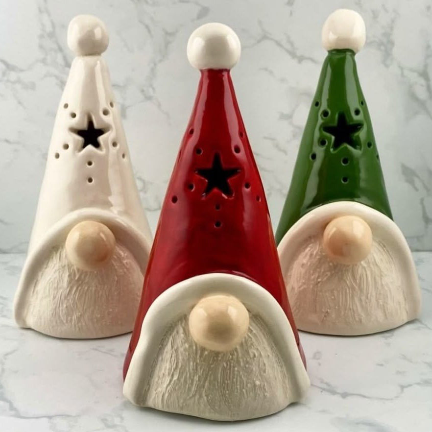 (M) "Gnomes or SANTA" Pottery Class - Tuesday Nov. 24th from 1 to 3 pm