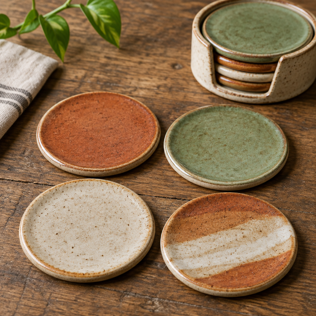 (W) "Coaster Set" Pottery Class - Wednesday October 28th from 1 to 3pm