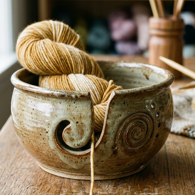 (K2) "Yarn Bowl" Pottery Class - Tuesday Nov. 17th from 6 to 8 pm